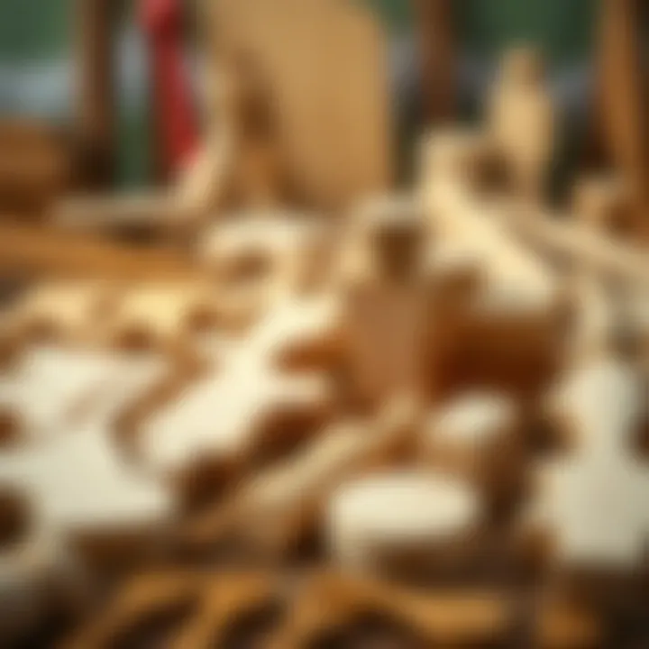 Prepared Wood Pieces for Artistic Expression Sample wood pieces ready for painting