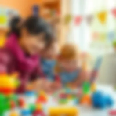 Collaborative Family Creativity Parents and children collaborating in a creative activity