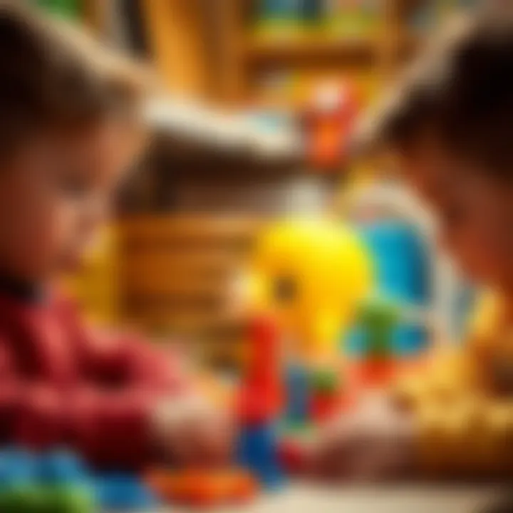 Children Immersed in Learning Through Play Engaged children playing with educational action toys
