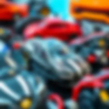 Diverse Electric Car Components Diverse types of electric car components on display