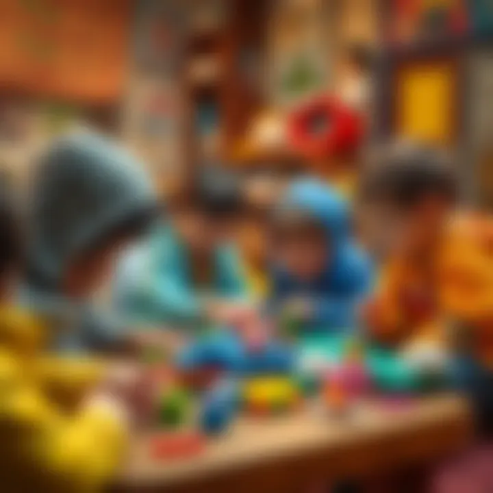 Group activity fostering social skills among children