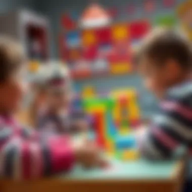 Interactive play session enhancing children's creativity