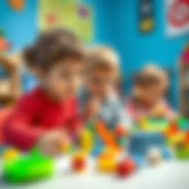 Children engaging in innovative learning through play therapy