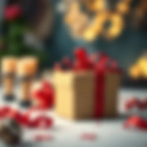 A beautifully wrapped gift box with a ribbon