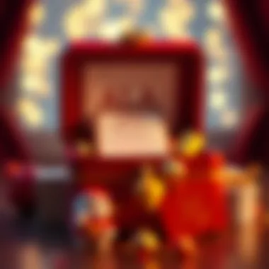 Elegant Gift Box with Personalized Message An elegant gift box showcasing a personalized message and thoughtful items