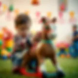 Child interacting with a toy horse, enhancing cognitive skills