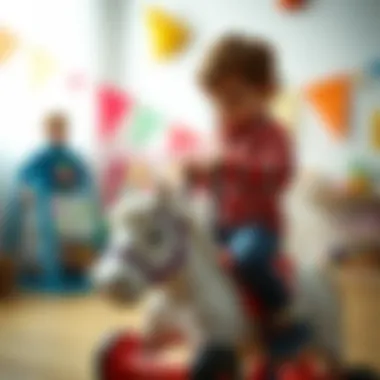 Developing Motor Skills Through Equestrian Play Child demonstrating motor skills while riding a toy horse