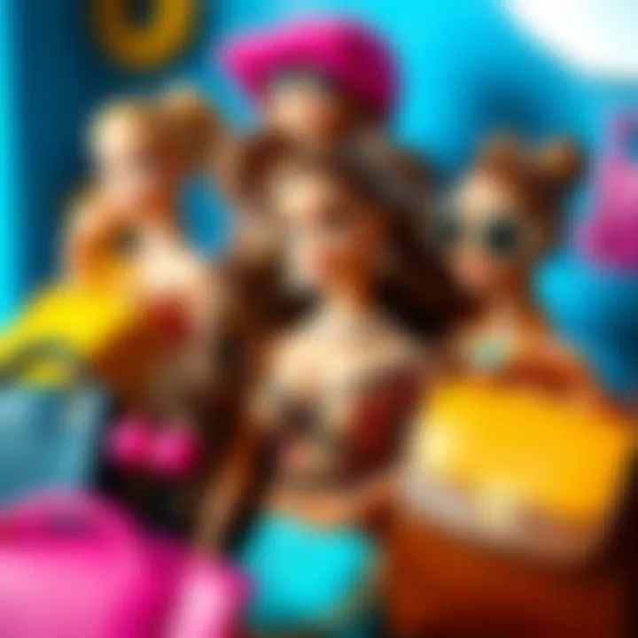 Creativity and Diversity in Barbie's Accessories A close-up of Barbie's accessories showcasing creativity and diversity.