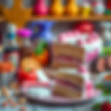 Vibrant and colorful ingredients used in making a Barbie cake.