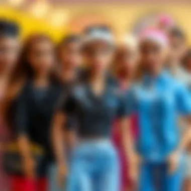 A collection of Barbie dolls related to various careers and professions.