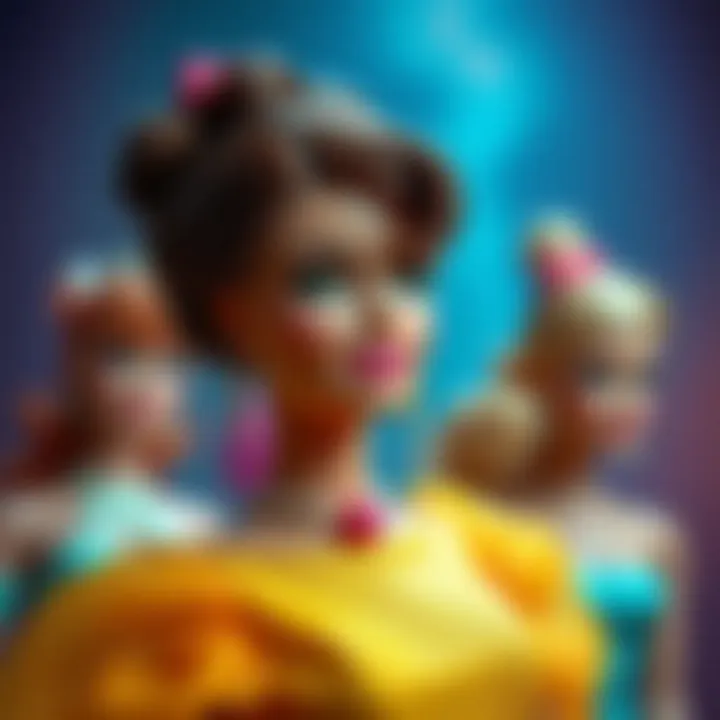 The Evolution of Barbie Dolls A historical timeline showcasing the evolution of Barbie dolls through different decades.