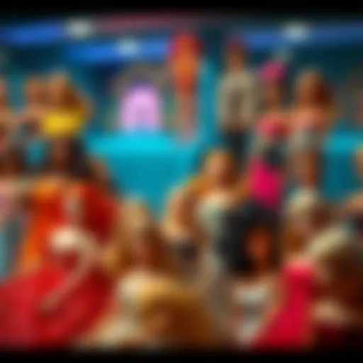A captivating display of various Barbie dolls showcasing diversity and evolution.