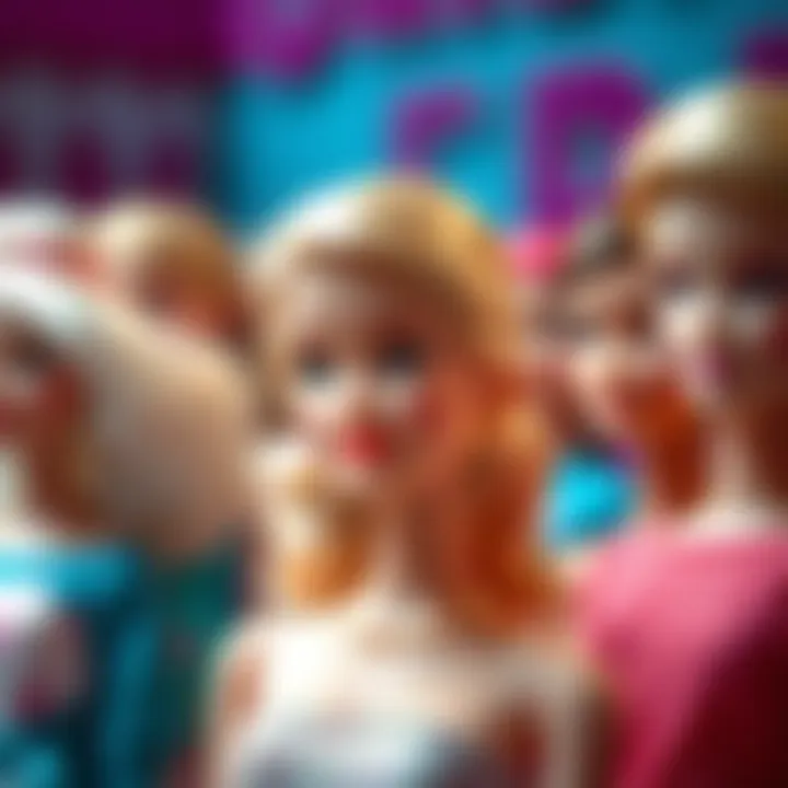 The Evolution of Barbie Through the Ages Historical representation of Barbie dolls from different decades.