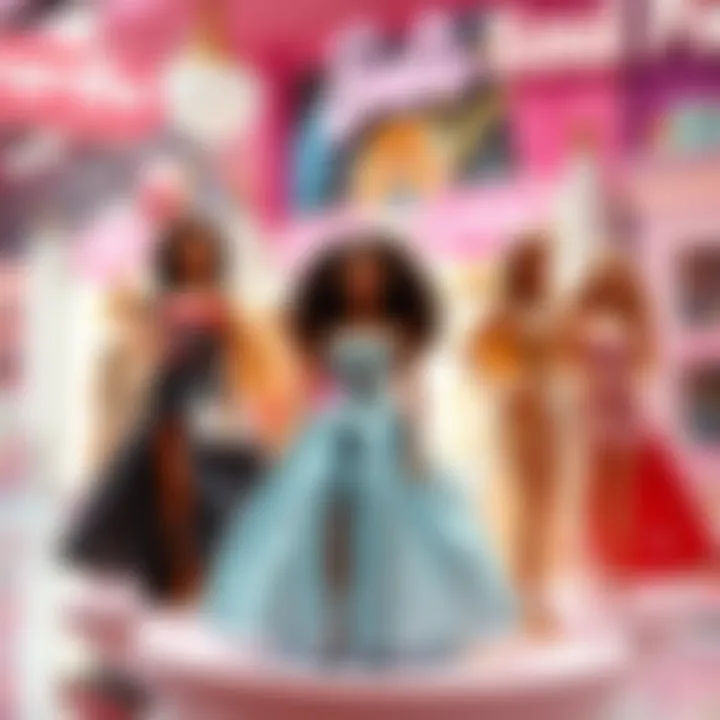 New Barbie collections displayed in an inviting manner