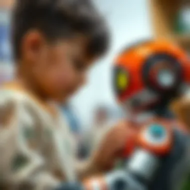Children engaging with Bebek Clementoni Robot