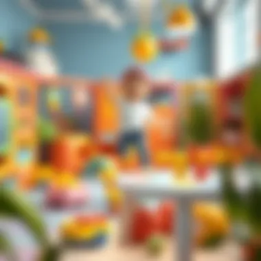 Interactive play area designed for infants and toddlers