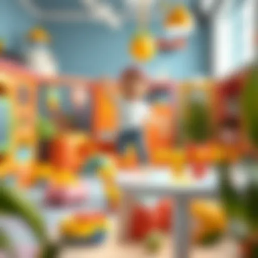 Interactive play area designed for infants and toddlers