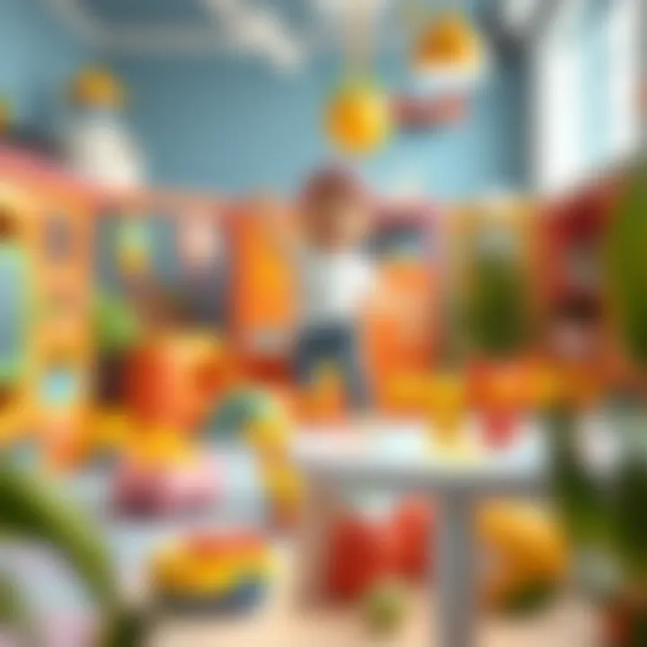 Interactive play area designed for infants and toddlers