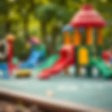 Safe and engaging playground with diverse play elements