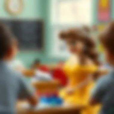 Belle's Influence on Education A thoughtful representation of Belle in a classroom setting, reflecting her impact on education and learning.