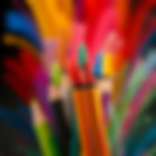 Colorful strokes created with BIC Jumbo felt-tip pens