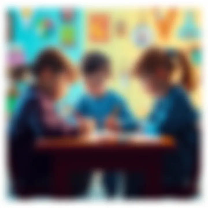 Artistic Engagement in Education Children engaged in art with BIC Jumbo pens