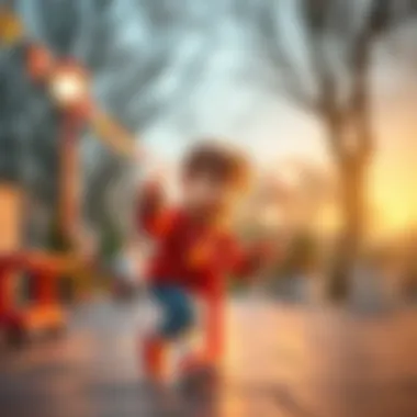 Child engaging with a bidıl araba for physical activity