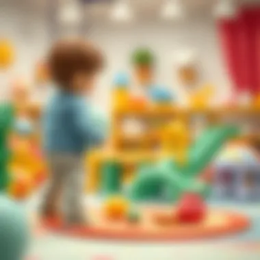 Creative indoor play area for toddlers