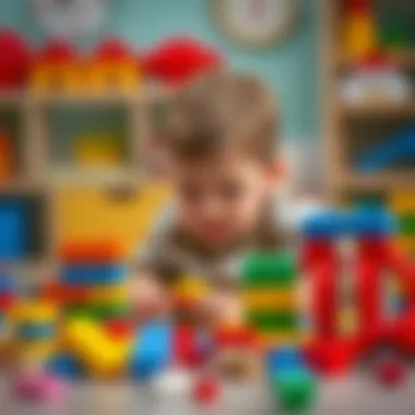 Educational playtime with blocks