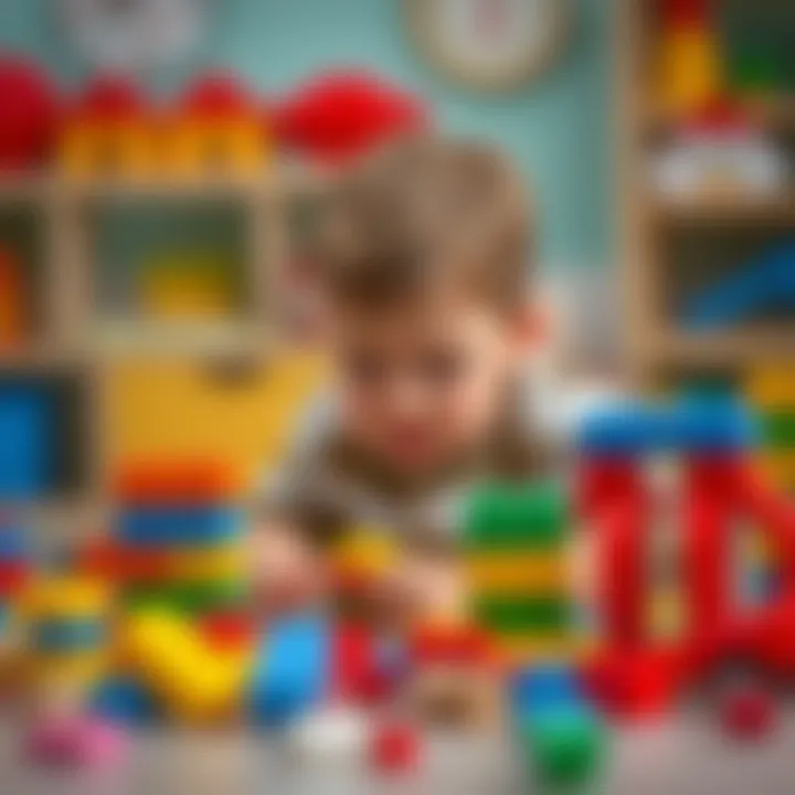 Educational playtime with blocks