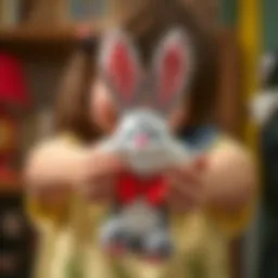 Bugs Bunny plush toy in a child's hands
