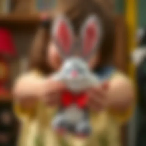Bugs Bunny plush toy in a child's hands