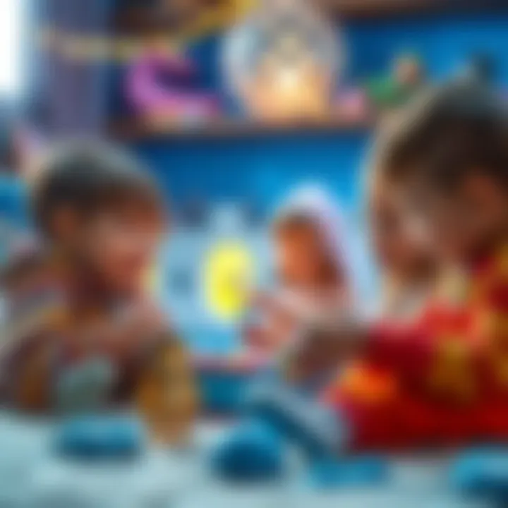 Children actively engaging with Ice Age toys, promoting creativity and imagination.