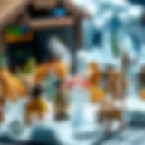 A collection of Ice Age-themed toys showcasing various characters and settings.
