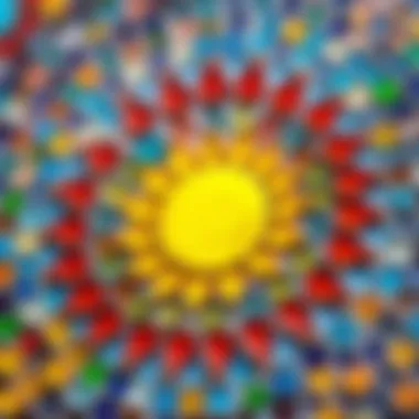 Beautifully completed glass mosaic art piece