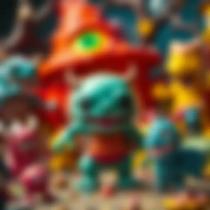 Illustration of a child's imaginative world with monsters