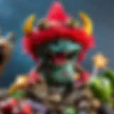 Creative play with monster-themed toys