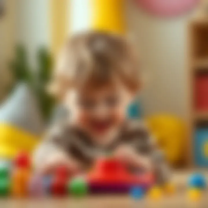 Child Engaged in Play with Pop It Toy Child playing with Pop It toy, demonstrating focus and joy