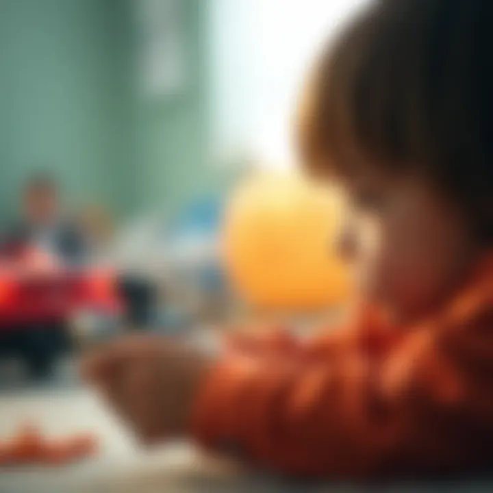 Close-up of a child focused on a remote-control car