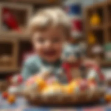 Joyful Play with Çekçek Child joyfully playing with a crafted çekçek