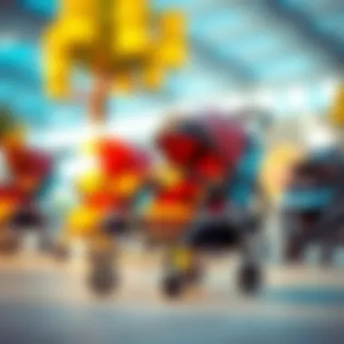 A variety of stroller designs showcasing modern trends and functionality