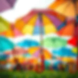 Colorful child umbrella designs showcasing different styles