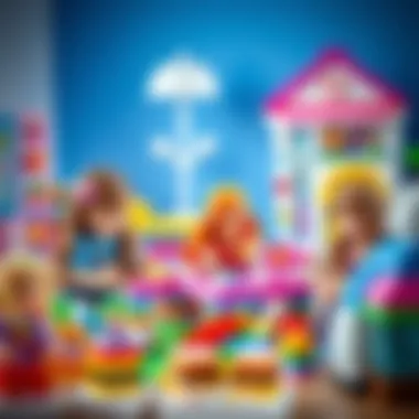 Creative Play with Lego Friends Children engaged in building with Lego Friends sets