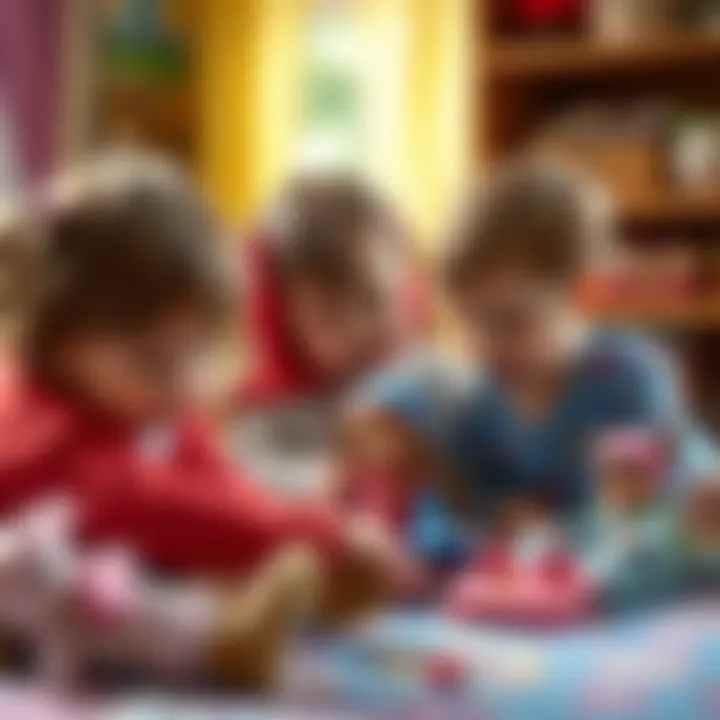 Children engaging in imaginative play with Tina Bebek dolls
