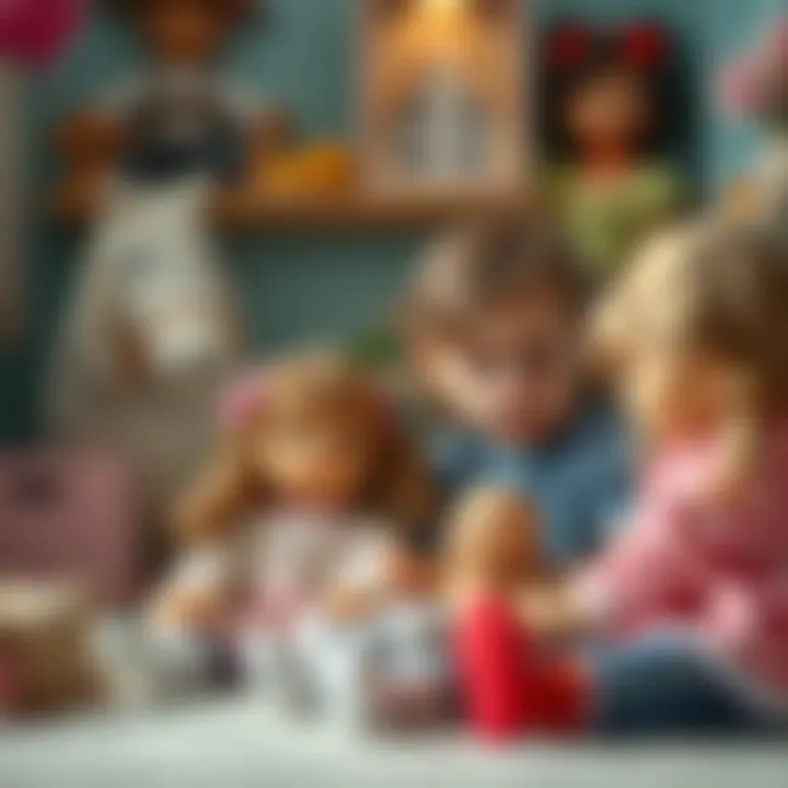 Imaginative Play with Realistic Dolls Children engaged in imaginative play with realistic dolls