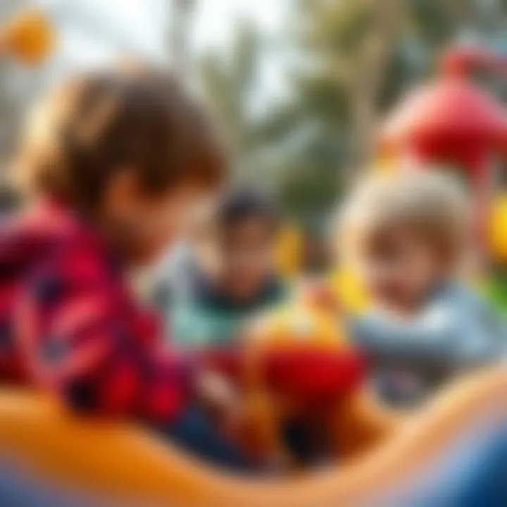 Children interacting and playing together in a safe environment