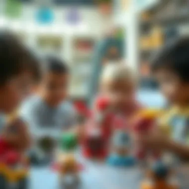 Children Engaging with Bakugan Toys Children playing with Bakugan toys