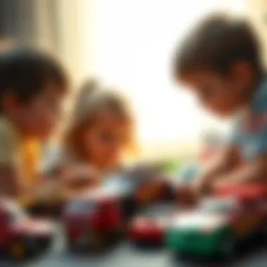 Children engaged in imaginative play with Hot Wheels