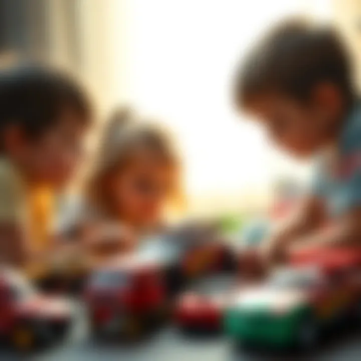 Children engaged in imaginative play with Hot Wheels