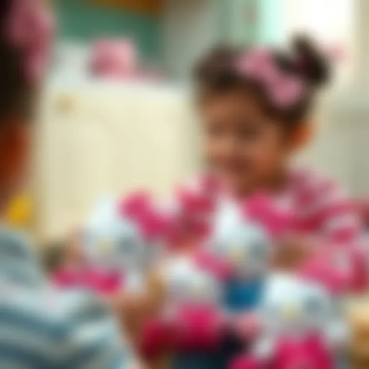 Children's Bond with Hello Kitty Toys Children interacting joyfully with Hello Kitty plush toys.